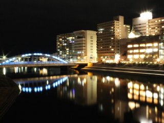 The night views around Ayumi Bridge
