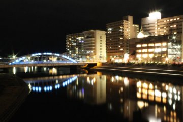 The night views around Ayumi Bridge