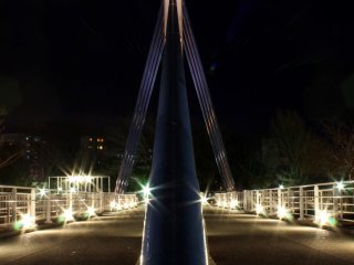 Near or far, whatever angle we see, Ayumi Bridge is a fantastic work of art.