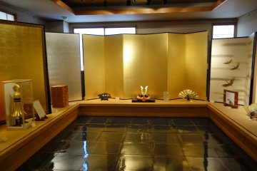 Byobu screens coated in real gold leaf fetch a hefty price