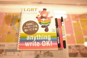 Notebook for guests to jot down messages 