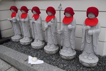 Welcoming Jizo statues