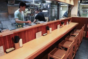 Counter dining for 9 lucky diners allows a chance to appreciate the chef's craftsmanship at work at Sugamo