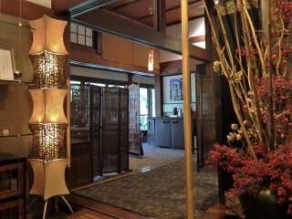 The interior is beautifully decorated in a modern Japanese style.