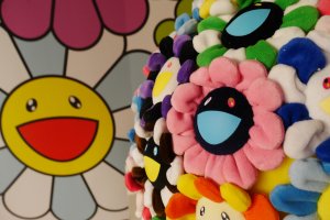Murakami's world known flower pattern has made its way onto museum walls, shoes, and even as food