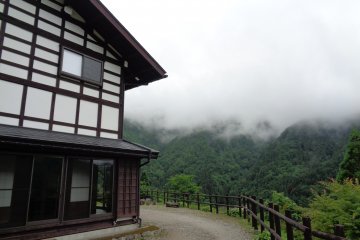 Tanekura Inn under clouds