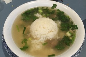 Rice in oxtail soup