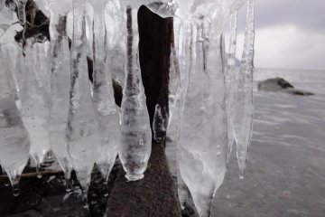 Ice on pier