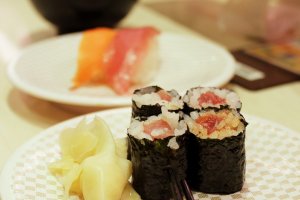 Sushi rolls with tuna