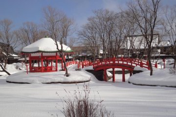 Edo Garden and Pond - under deep snow!