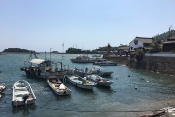 Countless boats line up along the town's shores