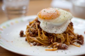 The spaghetti bolognese that I ordered