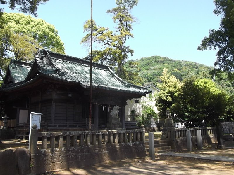 The scenic shrine grounds