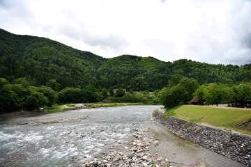The raging Shokawa River