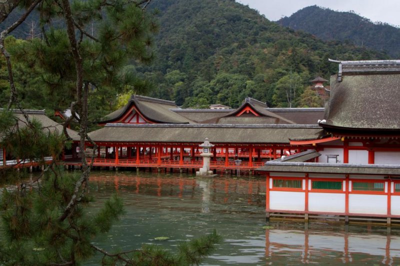 <p>Being built over water the shrine seems to float during high tide</p>