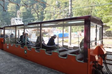 Open car train to Kurobe Gorge