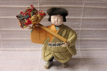 Старинная кукла кимекоми. Куплена в Toro Antiques