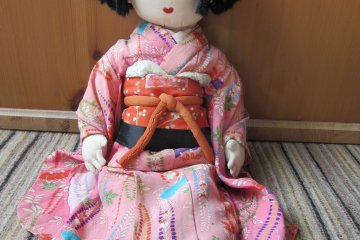Старинная кукла из ткани 1940-х. Подарок