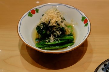 Spinach in broth