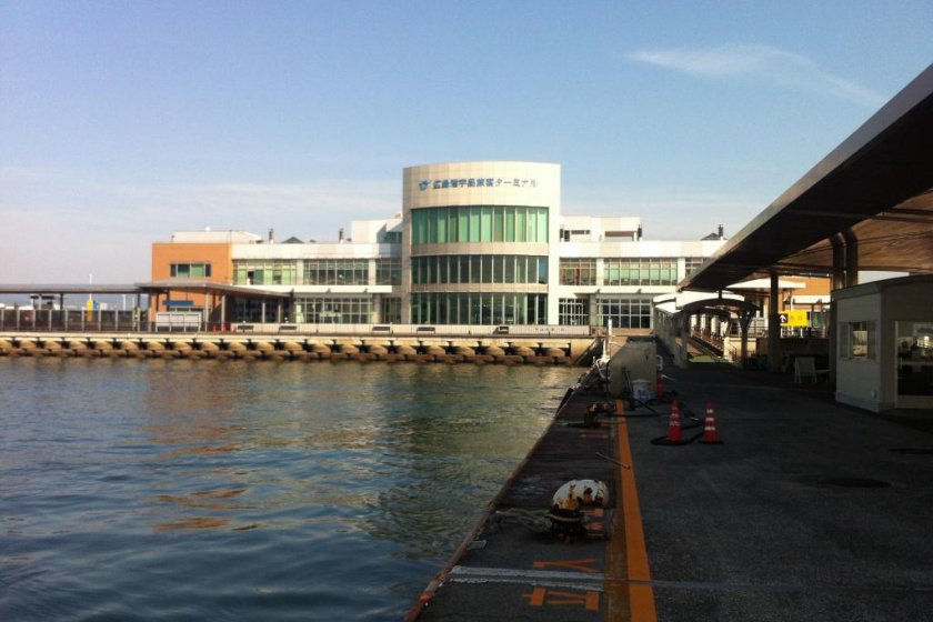 Hiroshima Port Ujina Terminal from the sea