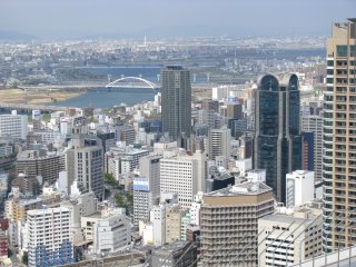 Birdseye view of Osaka