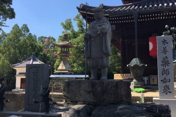 A statue of Kobo Daishi at Zentsuji
