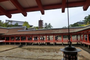 Part of the Itsukushima floating shrine