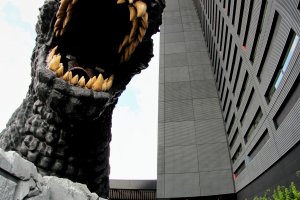 Godzilla is hungry at Toho cinema in Shinjuku