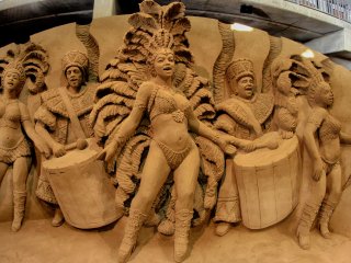 The samba dancers of Brazil are represented