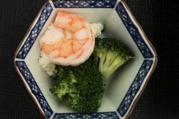 A healthy Japanese side dish in Business Class