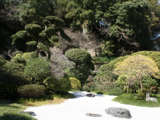 Selain taman bambu, ada juga taman zen khas Jepang