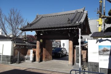 The gate from the street