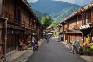 Tsumago-juku, a short walk from the inn