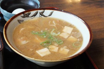 Steaming Tonjiru Soup in Odawara