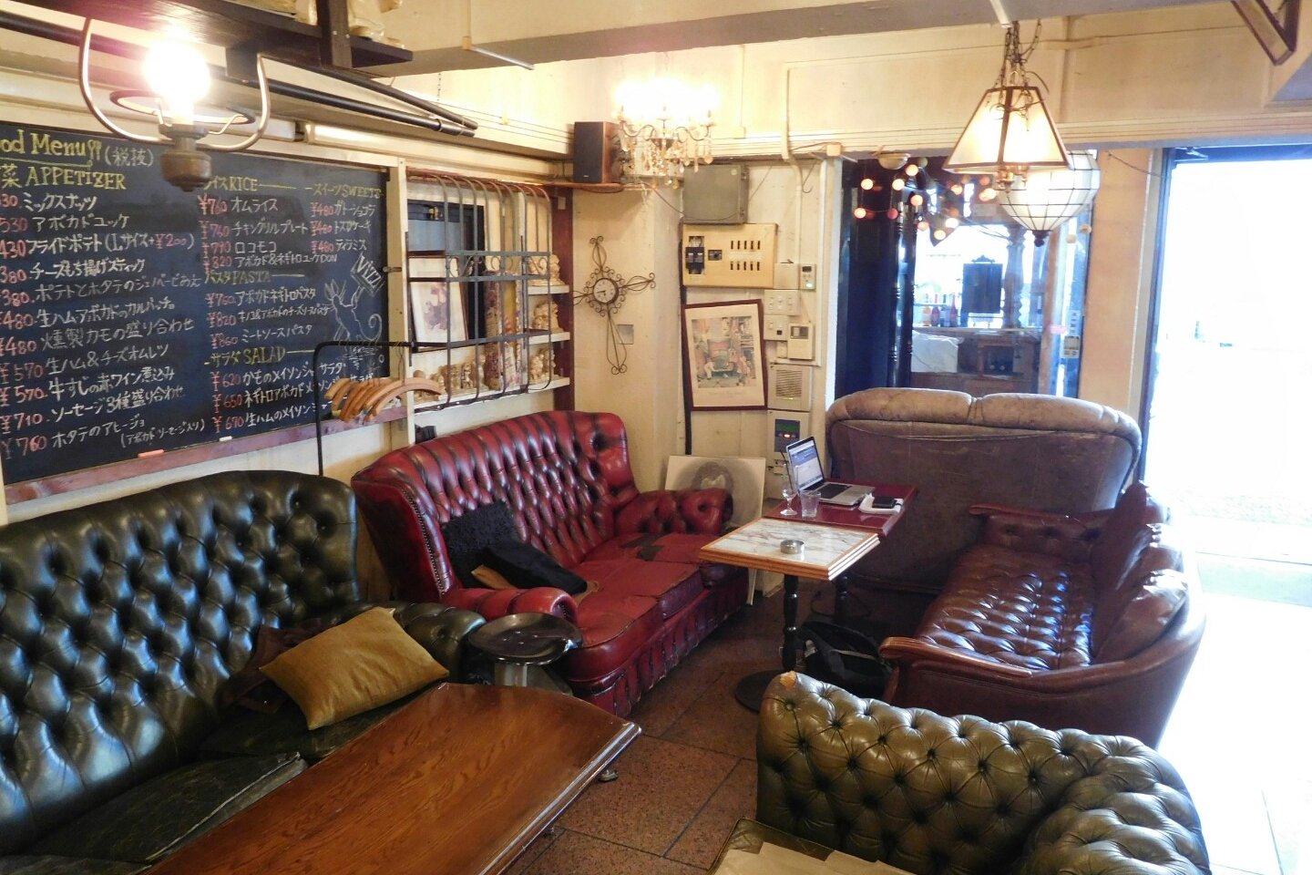 Lounge area inside Vizz Cafe
