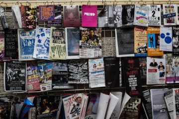 A notice board for upcoming gigs