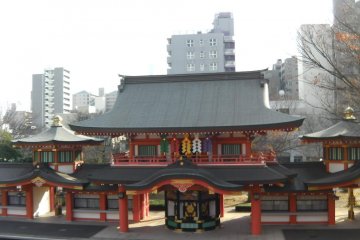 The main gate from the inside of the shrine