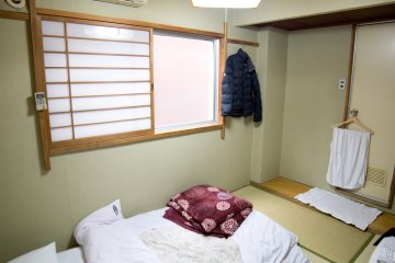 A very spacious room, and they provide you with coat hangers as well