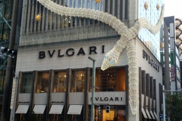 Bvlgari store on Chuo-dori, Ginza's main shopping street