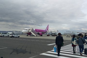 Peach, one of the low cost airlines which serves Matsuyama airport