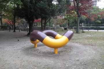 <p>Noguchi also designed playground equipment, as organic in form as many of his sculptures. This one&#39;s in Takamatsu Chuo Park</p>