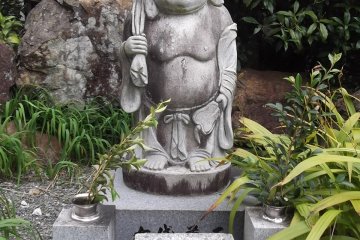 A Buddhist statue near the worship hall