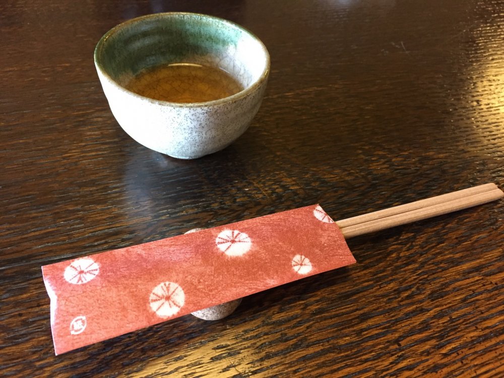 This chopstick wrapper is definitely an eye-catcher