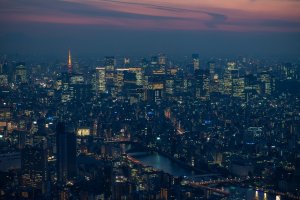 Dusk view from the Tokyo Skytree