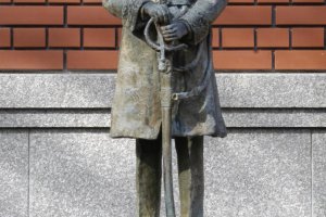 Statue of the young Germany physician Philipp Franz von Siebold during his first stay in Japan (1823-29)