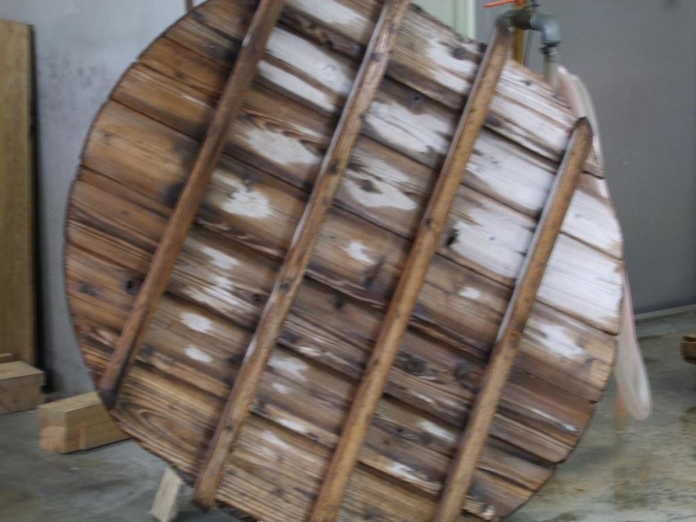 Huge wooden vat cover