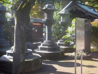 Каменные светильники на аллее, ведущей в храм Уэно Тосёгу, воздвигнутого в память об Иэясу Токугаве