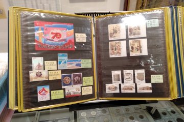 Some stamps are for sale, with a wider catalogue available for order through the shop
