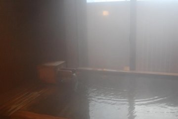 The hot tub inside, from the other side