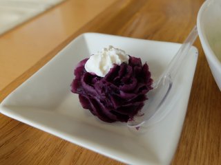 Purple sweet potato dessert
